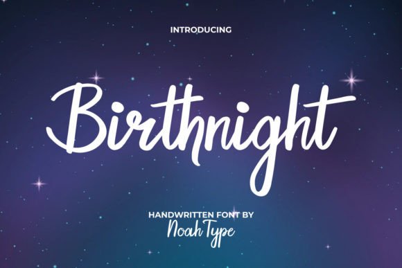 Birthnight: A Handwritten Font for Editorial Elegance
