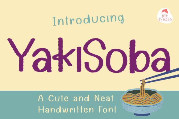 Yakisoba Font: Handwritten Charm for Makers